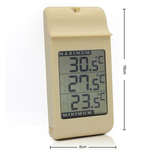 Thermomètre avec mémoire mini/maxi blanc