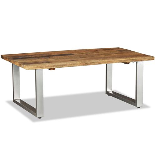 vidaXL Table basse Bois de traverses massif 100 x 60 x 38 cm
