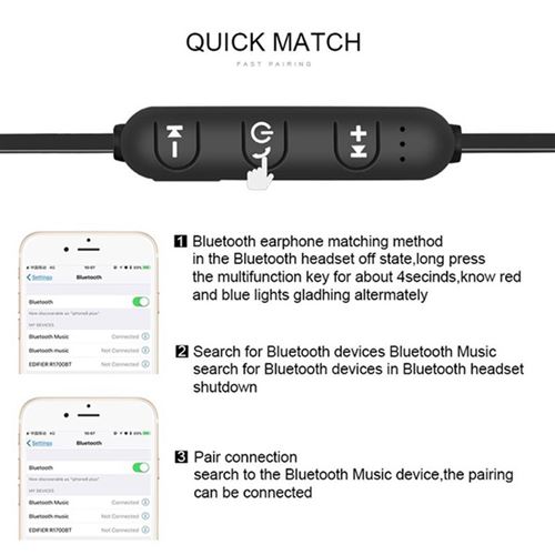 Écouteur Kit Bluetooth Sport Sans Fil Avec Micro