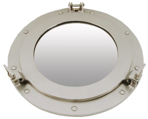 Générique 132 Miroir Hublot Ouvrant Laiton Gris 30 x 30 x 5,5 cm