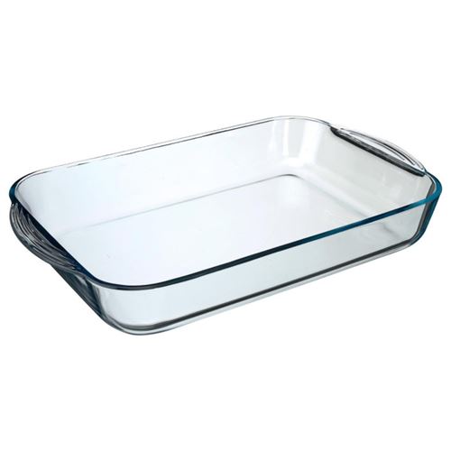 Plat à Four Rectangulaire en Verre 40cm Transparent