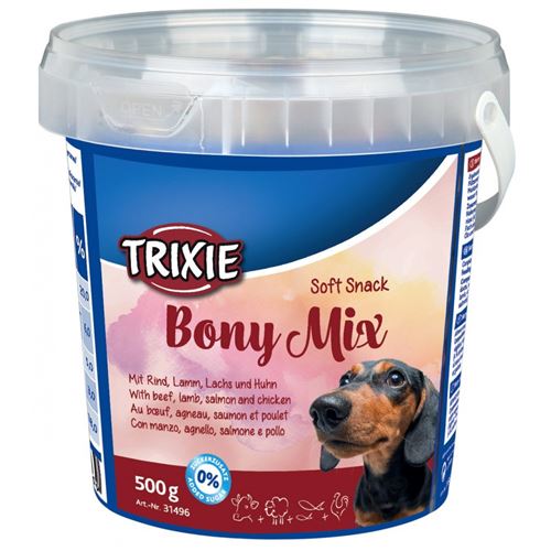 Friandises Bony Mix - Poulet, agneau, saumon et bɶuf