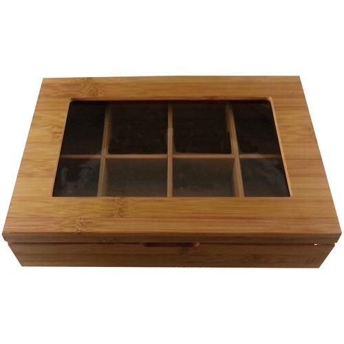 Bamboo boite a the 8 compartiments 29x adomo pv-bam-1117