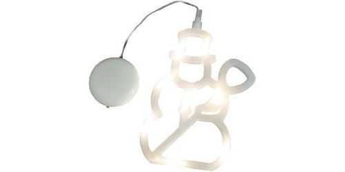 Décoration de fenêtre bonhomme de neige Konstsmide Ampoule LED blanc chaud blanc