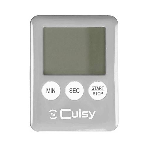 Cuisy - Minuteur électronique aimanté coloré argenté