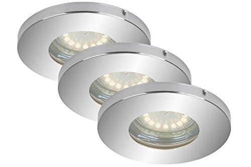Briloner leuchten lot de 3 spots led encastrables, spot oscillant, salle de bains, salle de bains 7212-038 chrome