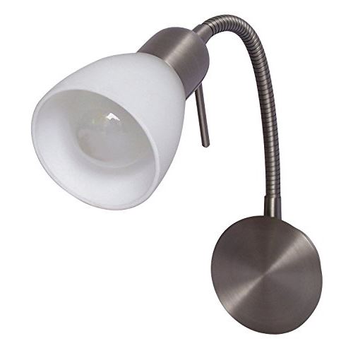 Spotleuchte Schienensystem Soma aus Metall Glas satinfarben chrom/weiß L:22,5cm B:8cm H:20,5cm