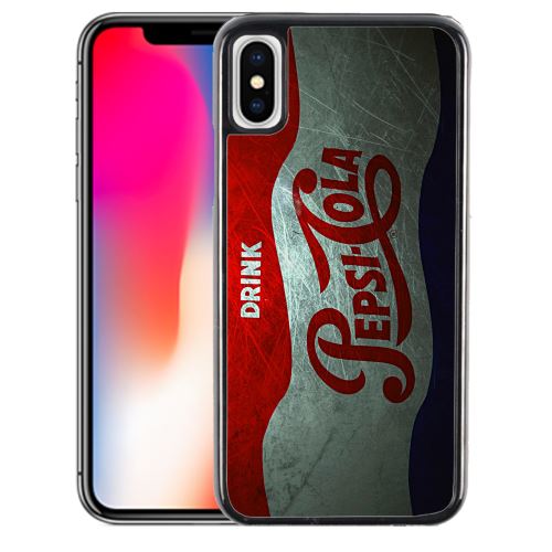 Coque pour iPhone XS pepsi vintage