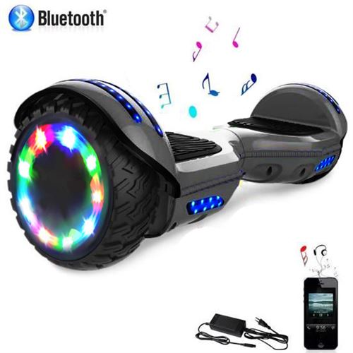 Hoverboard All Terrain Grijs, 6.5 inch, 700w, LED-verlichting, Automatische balans
