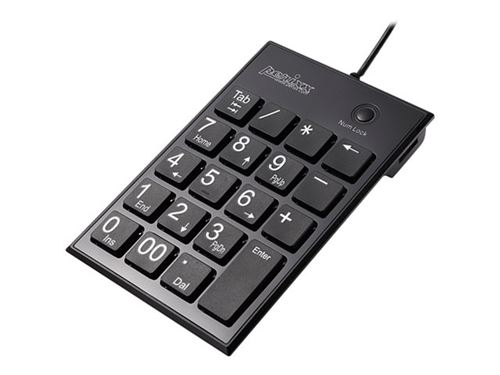 Perixx PERIPAD-202 H B USB Pav&eacute; num&eacute;rique touches multim&eacute;dia noir