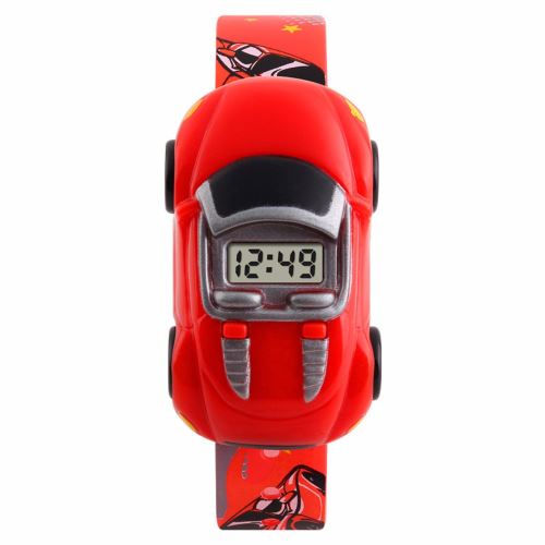 Montre Enfant Quartz Forme de voiture Rouge