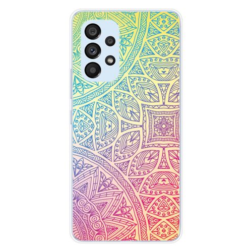 Coque en silicone imprimée compatible Samsung Galaxy A53 5G Mandala Pastel