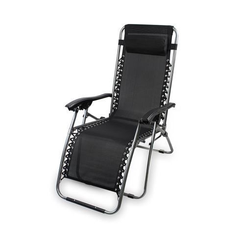 Todeco Chaise Longue Inclinable Transat En Textilene De Jardin 165 X 112 X 65 Cm Noir Textilene Avec Coussin Charge Maximale 100 Kg Mobilier De Jardin Achat Prix Fnac