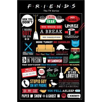 Poster Encadré: Friends - Infographie, Central Perk (91x61 cm), Cadre  Plastique, Noir - Achat & prix