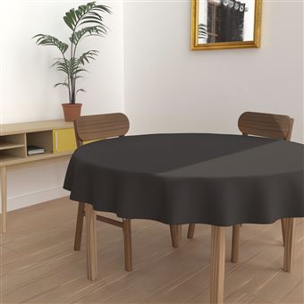 Nappe anti-tâches ronde 180 cm ALIX noir, par Soleil d'Ocre - 1