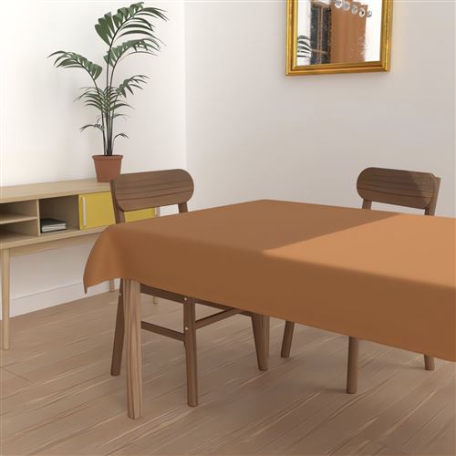 Nappe anti-tâches rectangle 140X300 cm ALIX ocre, par Soleil d'Ocre