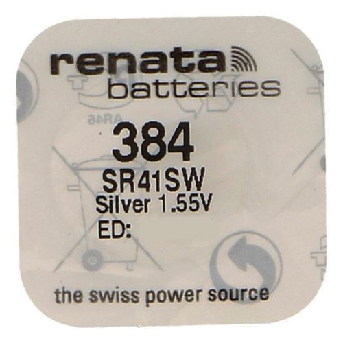 RENATA Pile bouton Silver Oxyde 384 / SR41SW 0% mercure