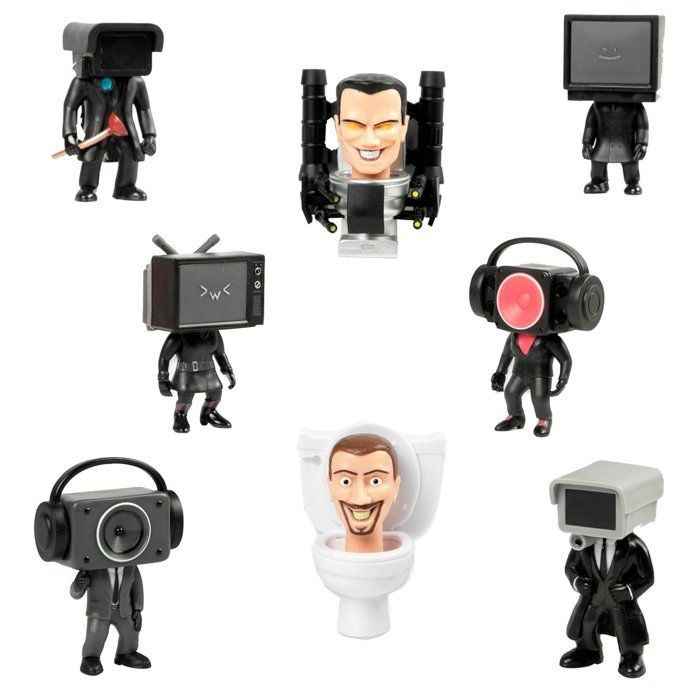 10 Figurines Toilette Skibidi – Collection 5-10,9 Cm – PVC Résistant – Décoration Gâteau Et Fête – Cadeau Fan