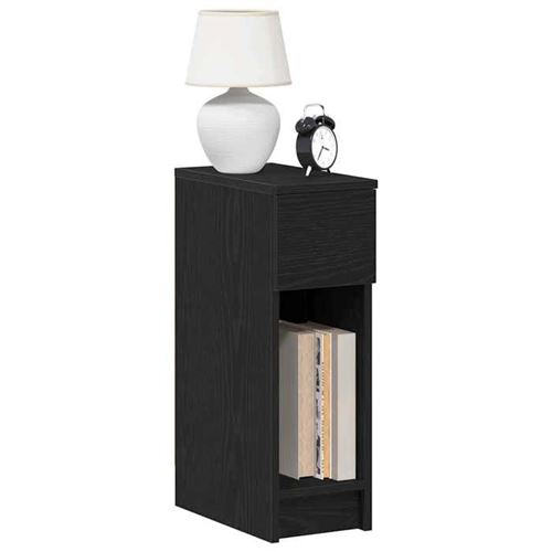 vidaXL Tables de chevet avec tiroir 2 pcs chêne noir 20x36x60 cm, table d'appoint, armoire de lit, table d'appoint pour la 858698