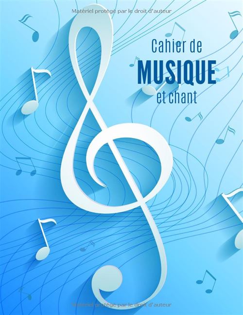 Cahier De Musique Et Chant Narratik A4 Pages Alternées Seyes Et 12 Portées Couverture Souple Brillante