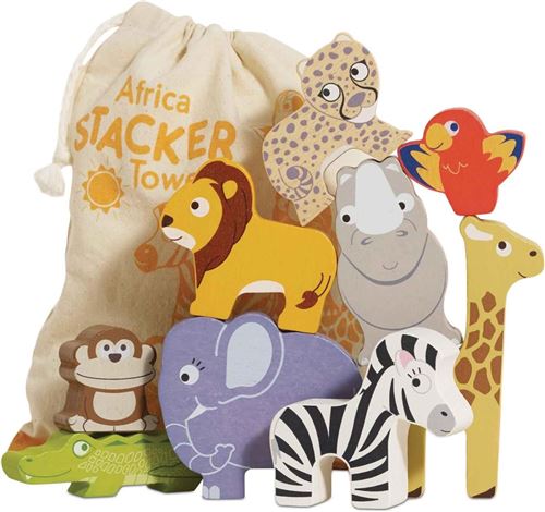 Le Toy Van - Jeu d'équilibre Animaux d'Afrique - Bois - Multicolore - Image 4