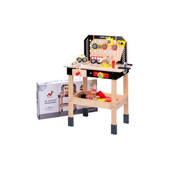 Dorjee - Mon atelier mécano en bois 71 pièces pour bricoler à partir de 3 ans - 1