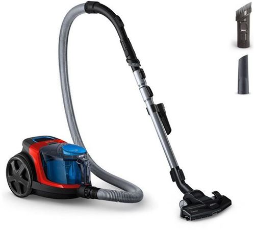 Philips Rouge Vacuum Cleaner Fc9330 09 Powerpro Compact Red Blue Black (Fc9330/09.) - Excellent État - Image 3