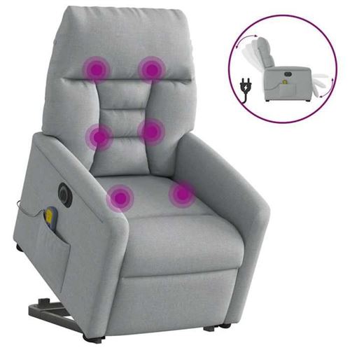 Non Communiqué Gris Vidaxl Fauteuil Inclinable De Massage Électrique Clair Tissu 3303062