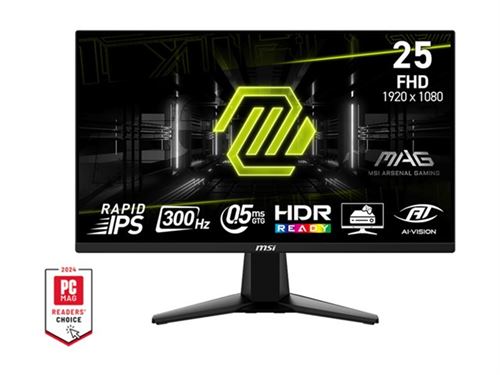 Msi Mag 255Xf - Écran Led - Jeux - 25" (24.5" Visualisable) - 1920 X 1080 Full Hd (1080P) @ 300 Hz - Fast Ips - 250 Cd/M² - 1000:1 - 0.5 Ms - 2Xhdmi, Displayport - Noir Métallisé