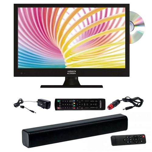 Pack tv led 16 pouces hd dvd integre bluetooth barre de son compact L.37.6 x H.24 x P.4.5 cm ANTARION