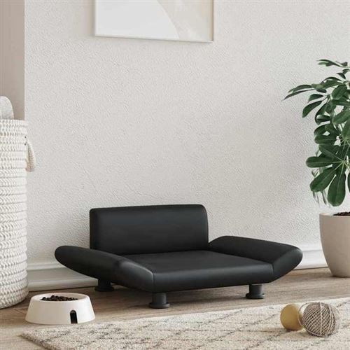 Lettino Per Cani Nero 70x45x28 Cm In Similpelle - Vidaxl