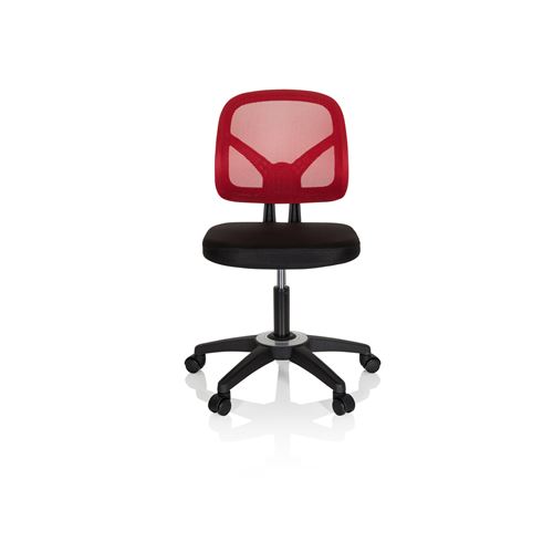 Chaise pour enfant / Chaise de bureau pour enfant KID YU 100 Tissu maille Rouge/Noir hjh OFFICE