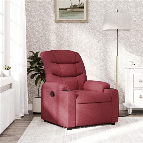Non Communiqué Rouge Vidaxl Fauteuil Réglable Tissu Bordeaux
