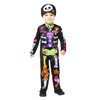 déguisement pat patrouille squelette enfant - 4/6 ans - noir