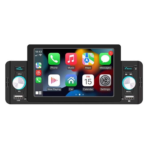 Autoradio 5 Pouces Sans Fil MP5 Bluetooth Carplay Android Auto Réversible YONIS