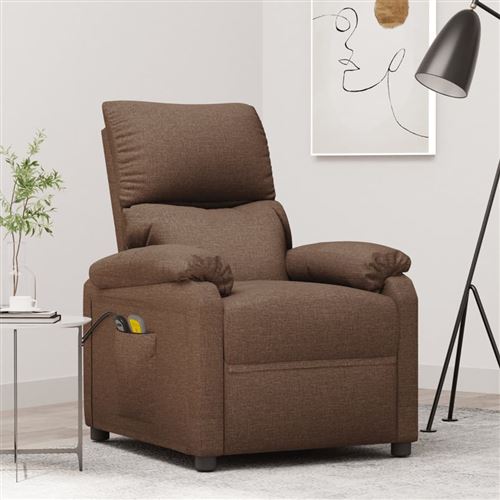 Vidaxl Marron Massagestoel Elektrisch Verstelbaar Stof Bruin3073829 - Image 3