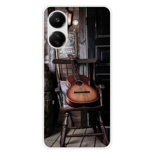 Coque en silicone imprimée compatible Xiaomi Redmi 13C 4G Guitare