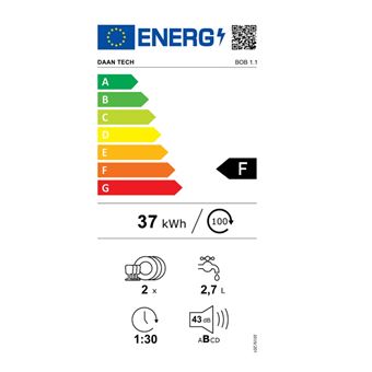 Lave-vaisselle pose libre DAAN TECH 2 Couverts 34cm F, BOBPPSILVER