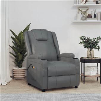 vidaXL Massagestoel elektrisch kunstleer antracietkleurig3073798 - 1