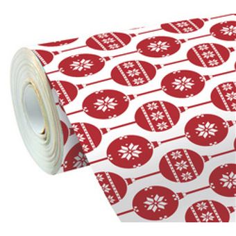 Très gros rouleau de papier cadeau motifs sapin de Noël 50m