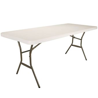 Table Piable Lifetime Blanc 185 x 74 x 76 cm Acier Plastique - 1
