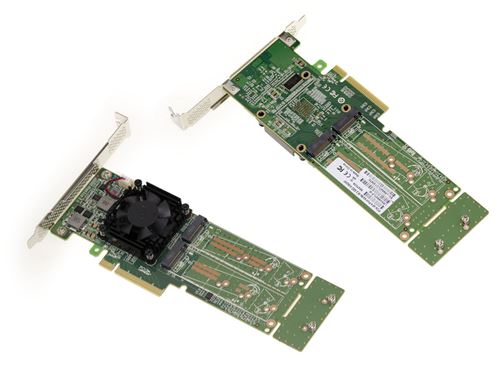 Non Communiqué Nc Kalea-Informatique Carte Contrôleur M2 Pcie 3.0 X8 Pour 4 Ssd M.2 Nvme M Key. Chipset Plx Pex 8747
