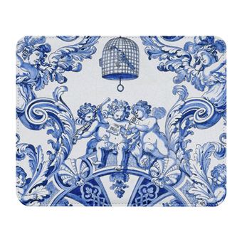 Fabulous Tapis de souris Simili Cuir Anges Baroque Ceramique (22 x 18 cm) - 1