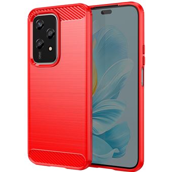 Coque Honor 200 Pro – Fibre De Carbone Effet – Silicone TPU Noir – Antichoc (Neuf)