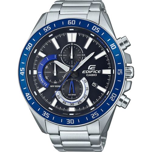 Non Communiqué Homme Argent Montre En Acier Inoxydable Edifice Gris