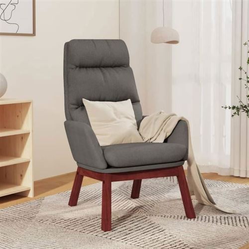 vidaXL Chaise de relaxation Gris clair Tissu