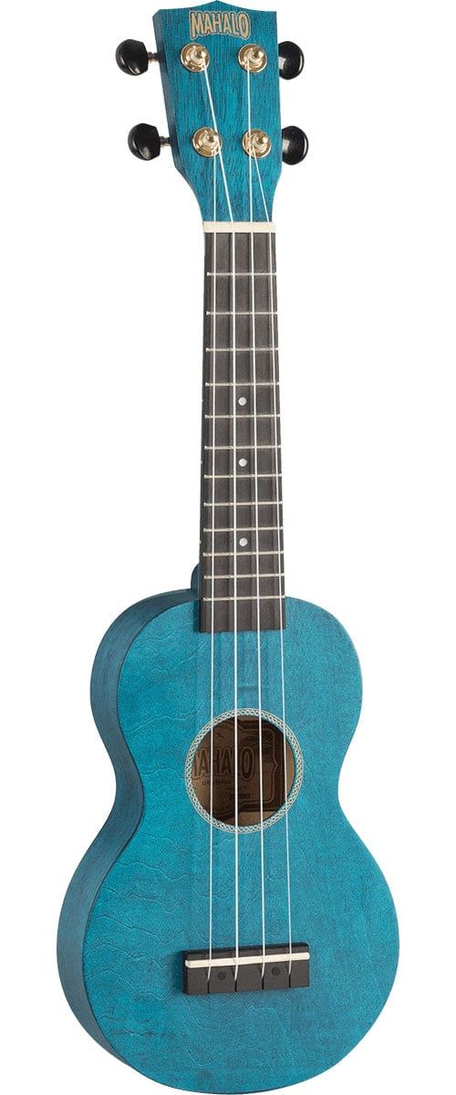 Non Communiqué Bleu Mahalo Ukulélé Soprano Slim Satin + Housse Soprano