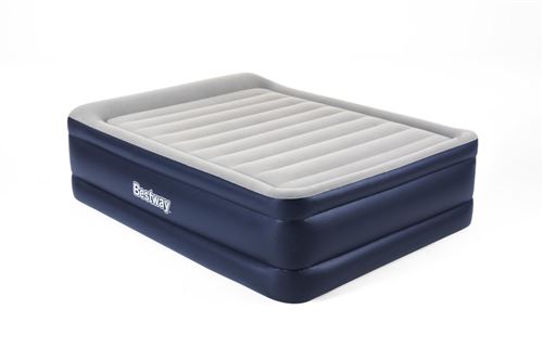 Bestway Matelas pneumatique Tritech 2 places 203x152x61cm bleu et gris