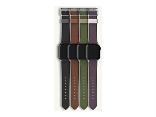 OtterBox Symmetry - Bracelet pour montre intelligente - 45/44/42 mm, cuir de cactus - adobe riche - pour Apple Watch Hermès Series 7, Hermès Series 9, Nike Series 7, Series 10, Series 8, Series 9