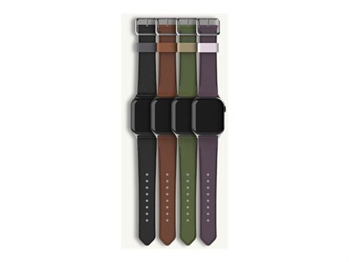 OtterBox Symmetry - Bracelet pour montre intelligente - 45/44/42 mm, cuir de cactus - adobe riche - pour Apple Watch Hermès Series 9, Series 10, Series 8, Series 9, Ultra, Ultra 2